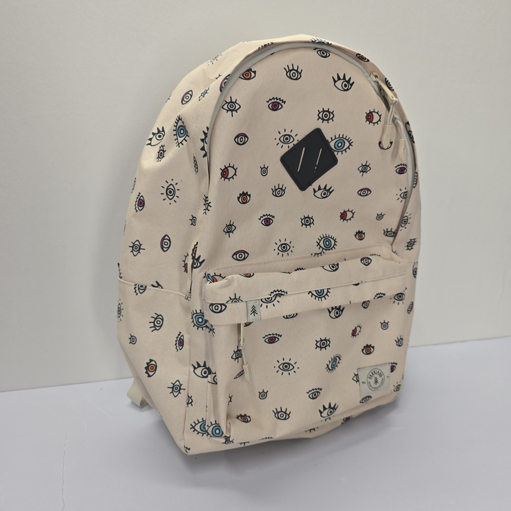 Parkland Academy Backpack Cream Evil Eye Print Laptop Sleeve Tan Mens Womens